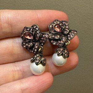 HEIDI DAUS PINK FLOWER EARRING